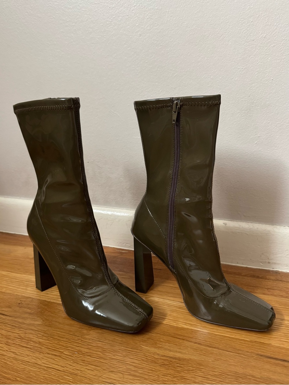 ALDO Brown Olive Heel Boots